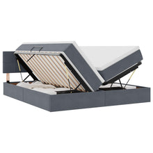 Opslag bed met matras met hoofdeinde Donkergrijs 100 x 200 cm