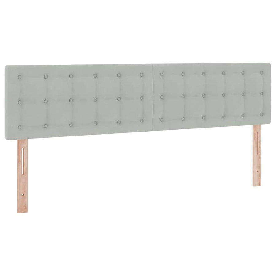 Opslag bed met matras met hoofdeinde Lichtgrijs 90 x 200 cm