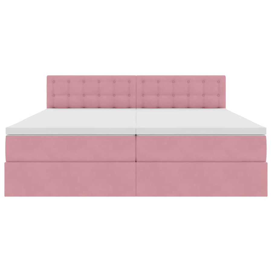 Opslag bed met matras met hoofdeinde Roze 90 x 200 cm