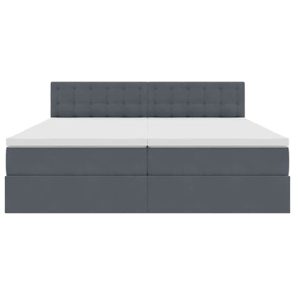 Opslag bed met matras met hoofdeinde Donkergrijs 100 x 200 cm