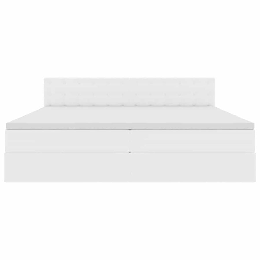 Bed met LED -striplichten Lichtgrijs 200 x 200 cm PVC