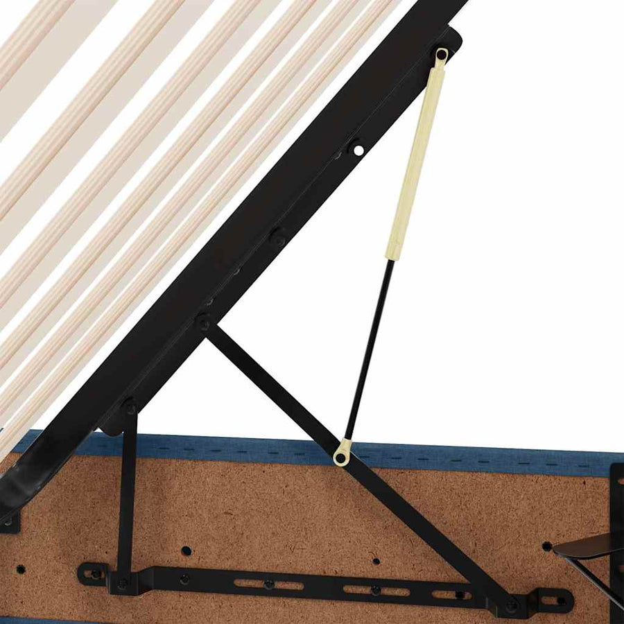Opbergbed met LED met matras met LED Blauw 90 x 190 cm Stof