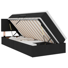 Opbergbed met LED met matras met LED Zwart 90 x 200 cm Stof