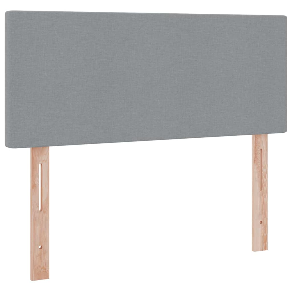 Opbergbed met LED met matras Lichtgrijs 120 x 190 cm Polyester