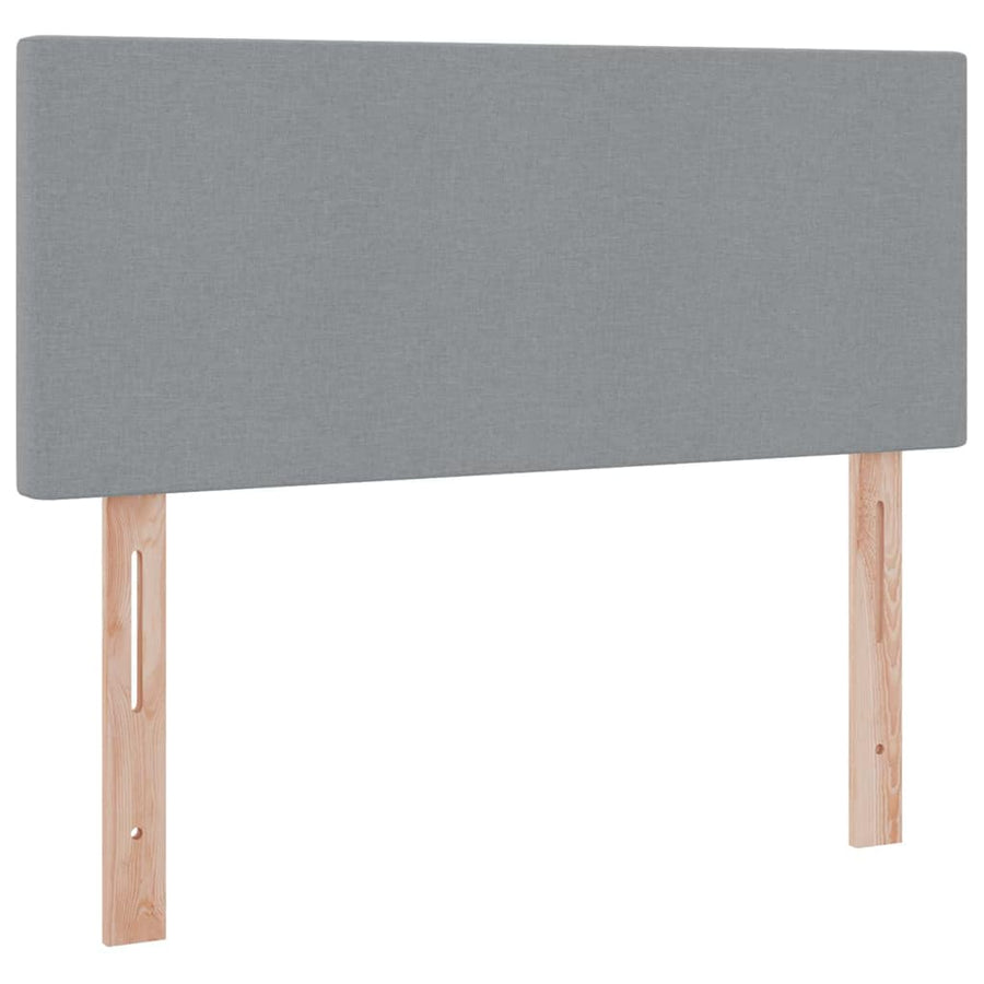 Opbergbed met LED met matras Lichtgrijs 120 x 190 cm Polyester
