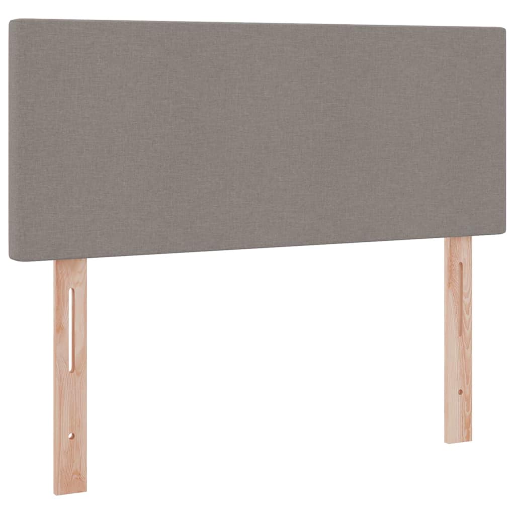 Bed met LED -striplichten met opslag Taupe 120 x 200 cm Stof