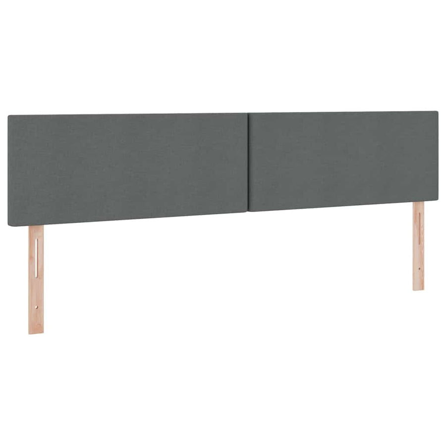 Bed met LED -striplichten Donkergrijs 200 x 200 cm Stof