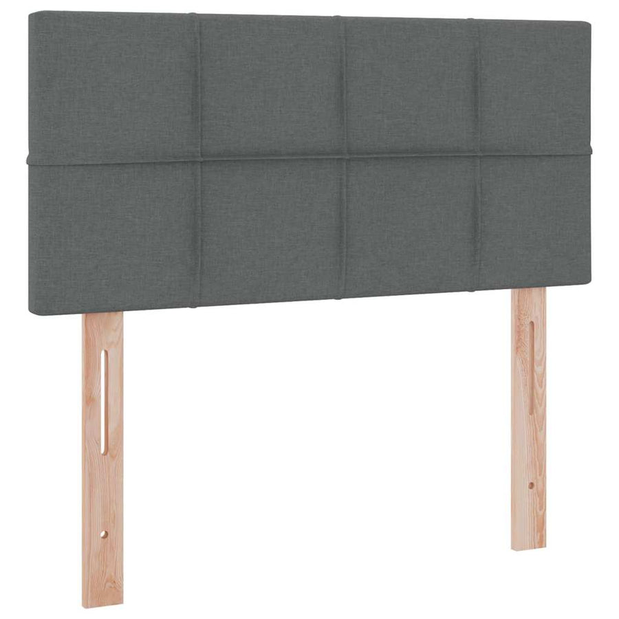 Opbergbed met LED met matras Donkergrijs 90 x 190 cm Stof