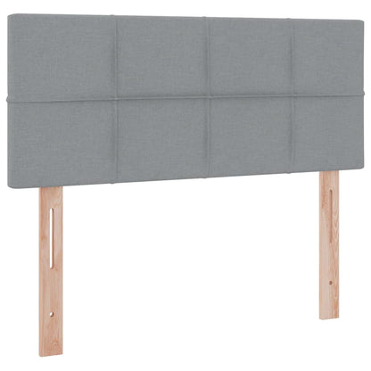 Opbergbed met LED met matras Lichtgrijs 120 x 190 cm Polyester