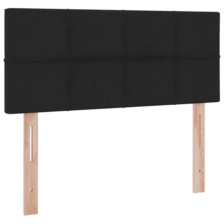 Bed met LED -striplichten met opslag Zwart 120 x 200 cm Stof