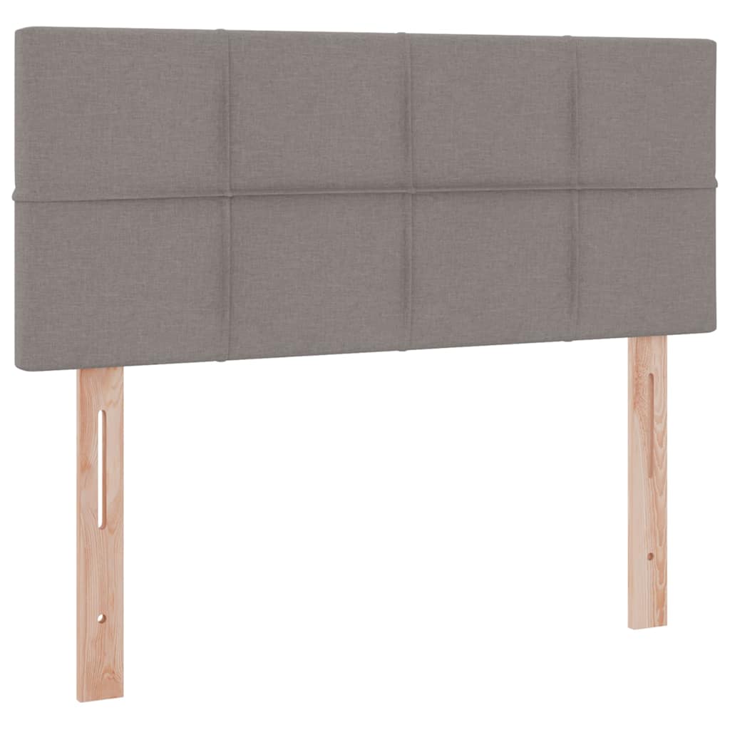Bed met LED -striplichten met opslag Taupe 120 x 200 cm Stof