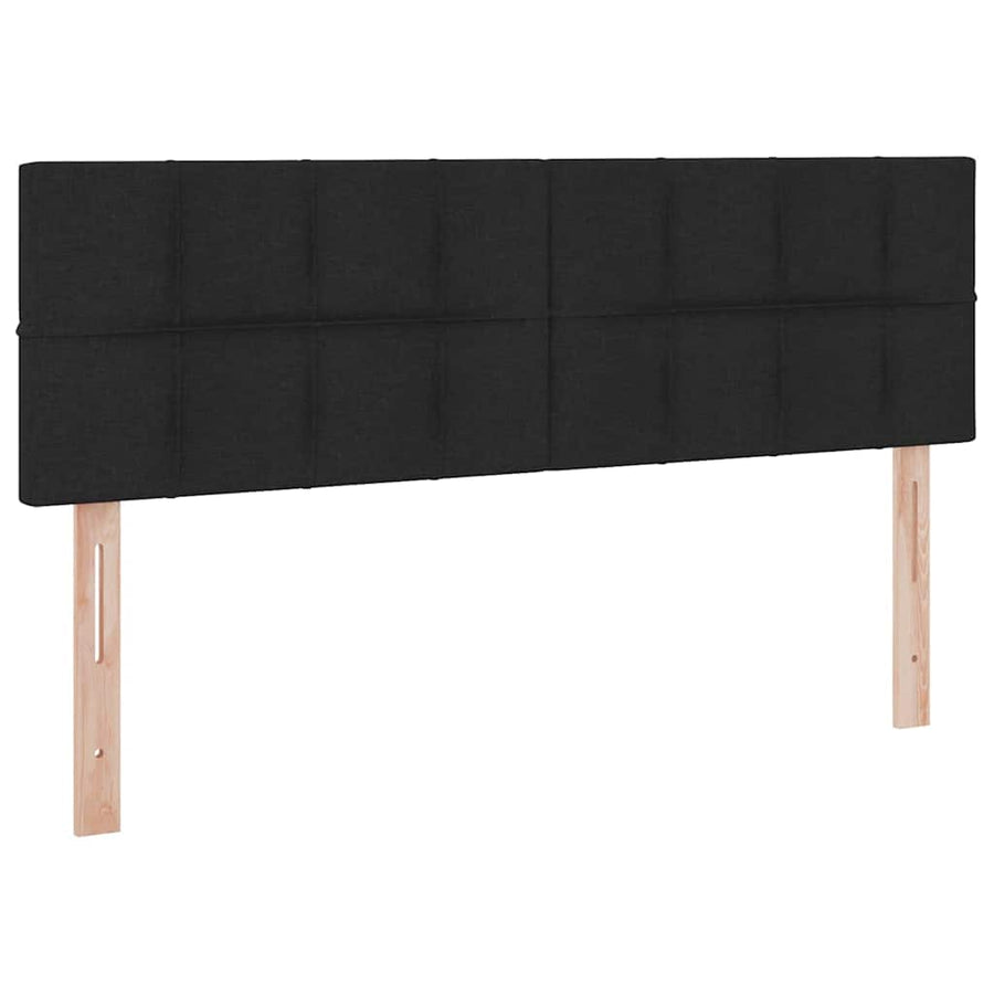 Bed met LED -striplichten met opslag Zwart 140 x 200 cm Stof
