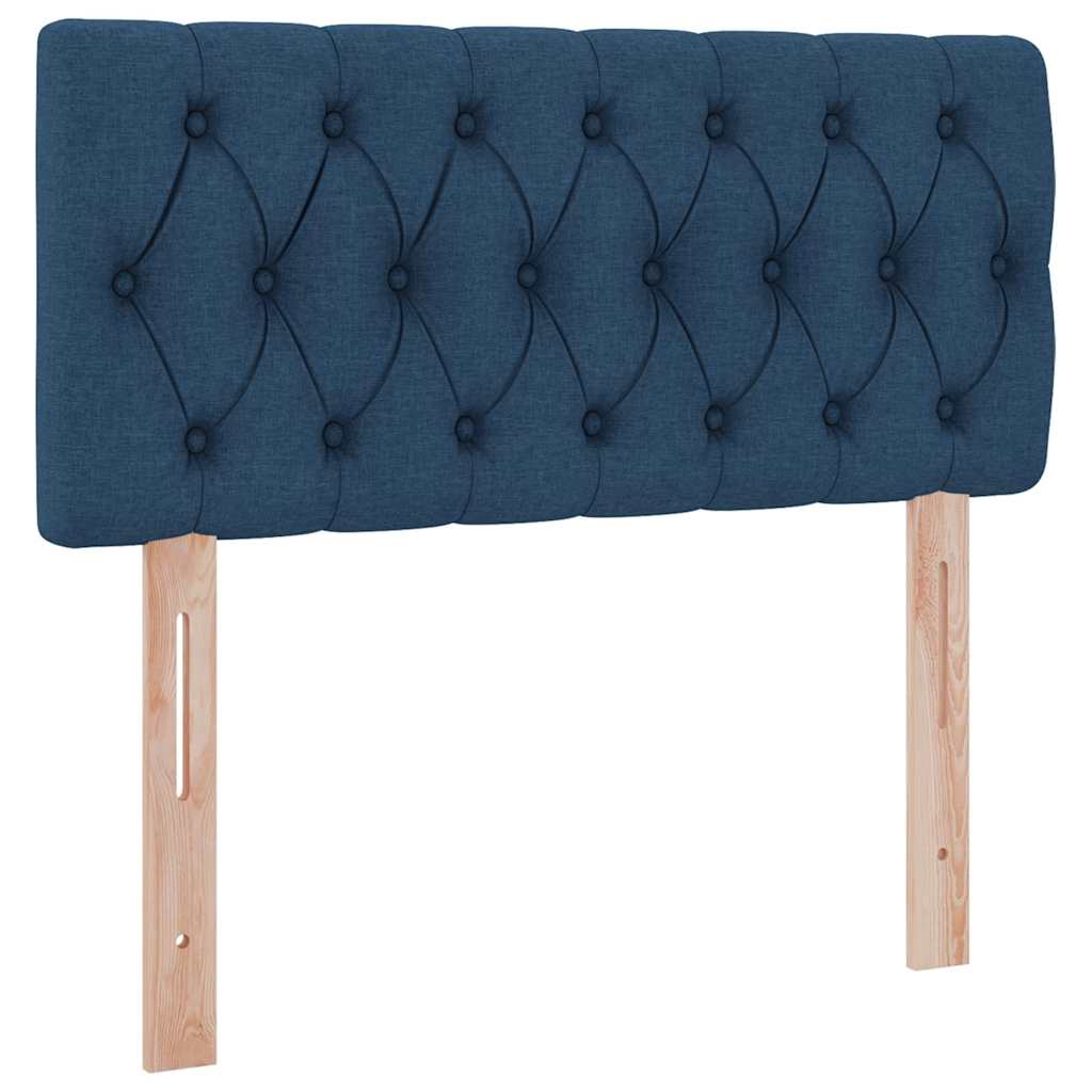 Opbergbed met LED met matras met LED Blauw 90 x 190 cm Stof