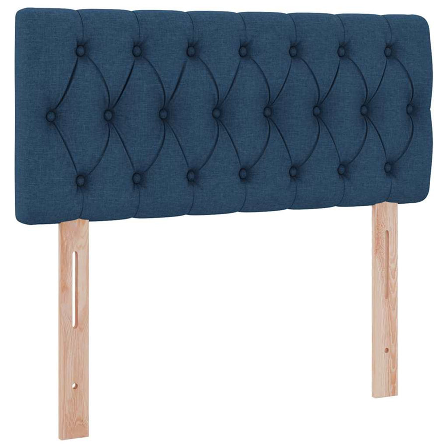 Opbergbed met LED met matras met LED Blauw 100 x 200 cm Stof