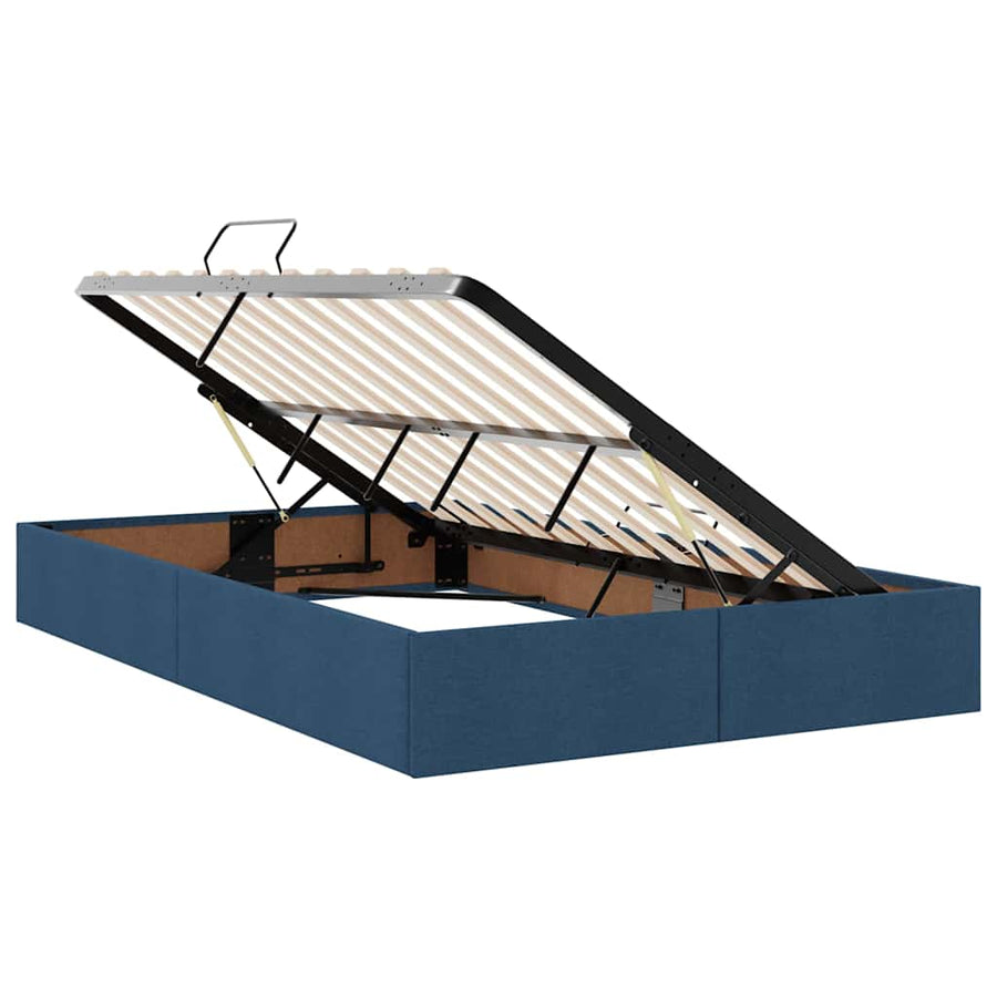 Opbergbed met LED met matras met LED Blauw 120 x 190 cm Stof