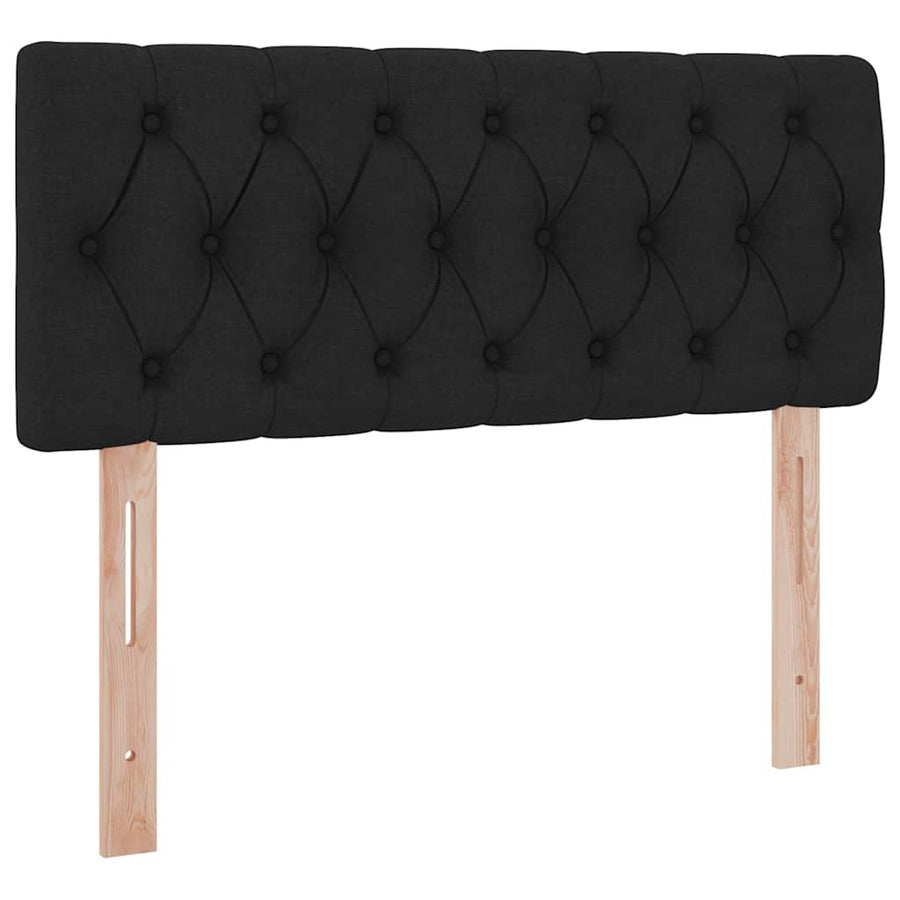 Bed met LED -striplichten met opslag Zwart 120 x 200 cm Stof