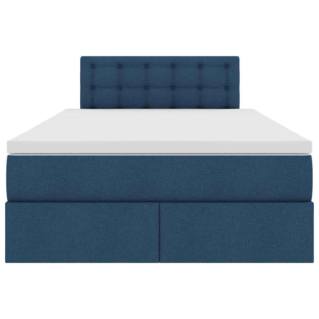 Opbergbed met LED met matras met LED Blauw 120 x 190 cm Stof