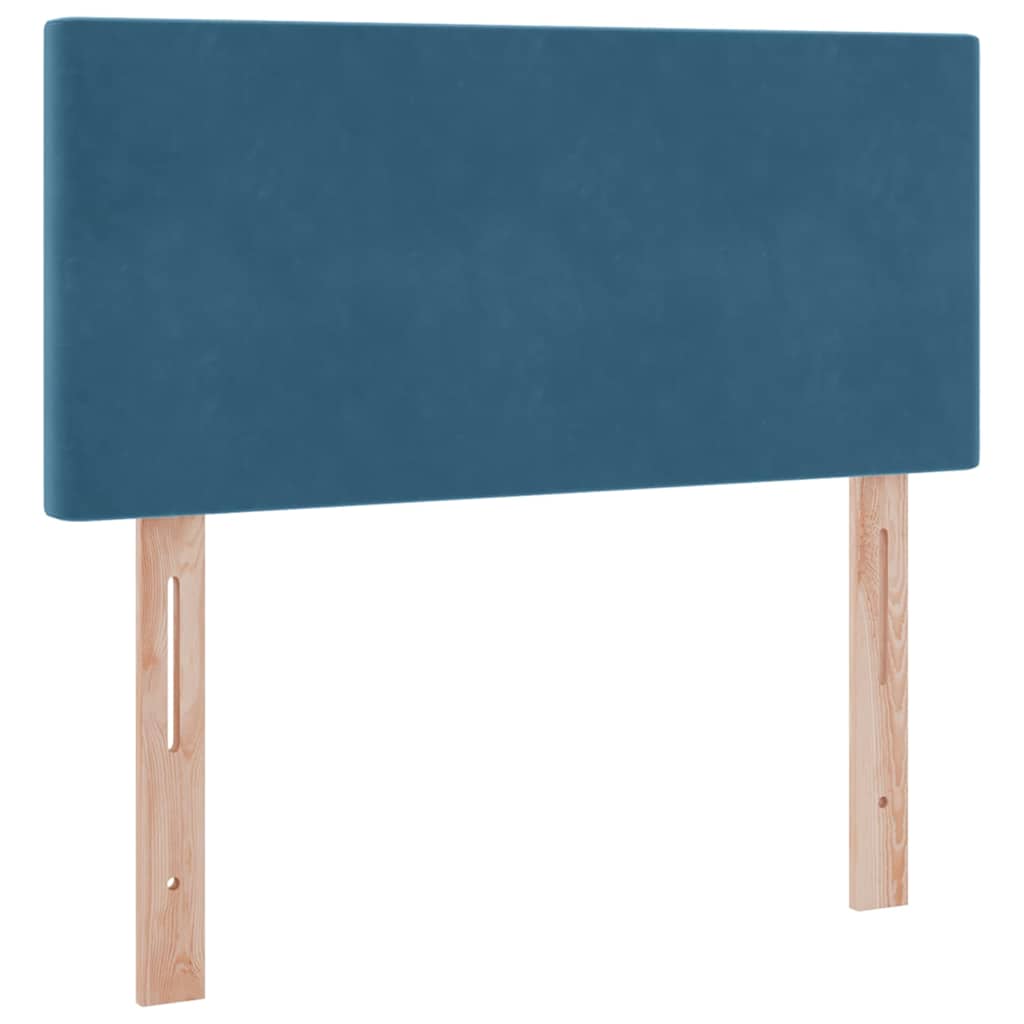 Opbergbed met LED met matras Donkerblauw 90 x 200 cm Fluweel