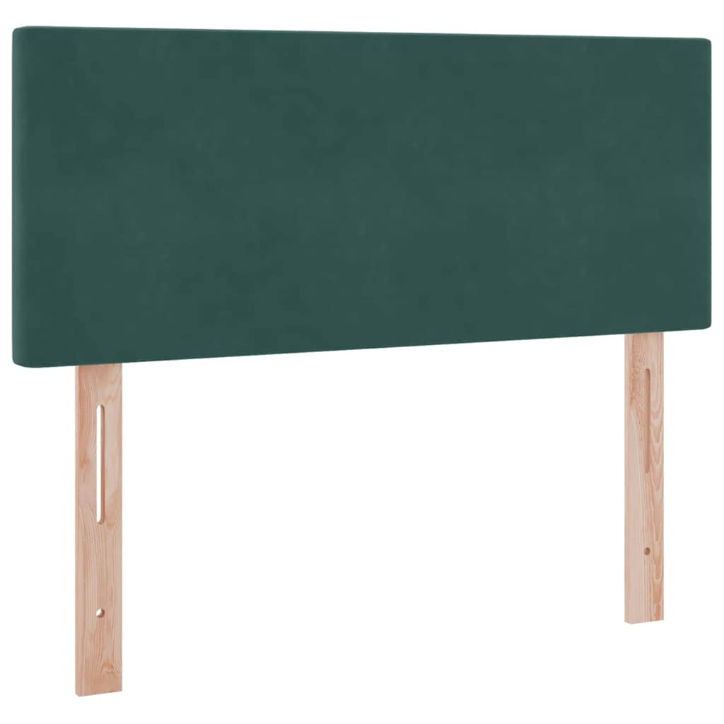 Bed met LED -striplichten Donkergroen 120 x 200 cm Fluweel