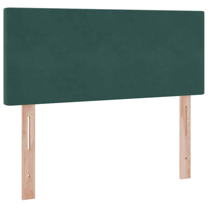 Bed met LED -striplichten Donkergroen 120 x 200 cm Fluweel