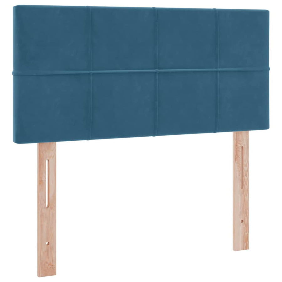 Opbergbed met LED met matras Donkerblauw 90 x 190 cm Fluweel