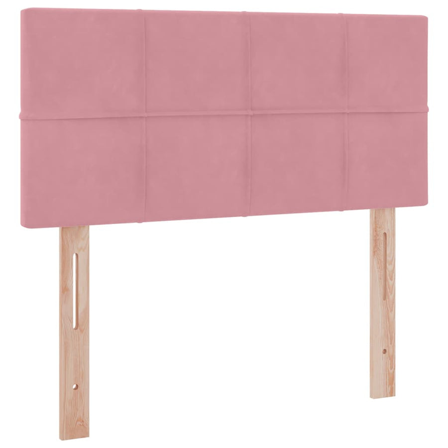Opbergbed met LED met matras met LED Roze 90 x 190 cm Fluweel