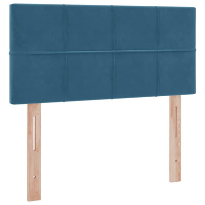 Opbergbed met LED met matras Donkerblauw 100 x 200 cm Fluweel