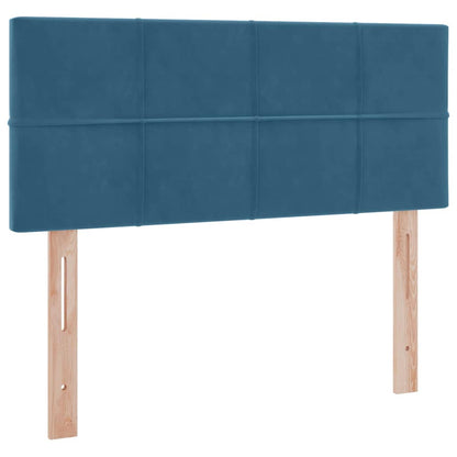 Bed met LED -striplichten Donkerblauw 120 x 200 cm Fluweel