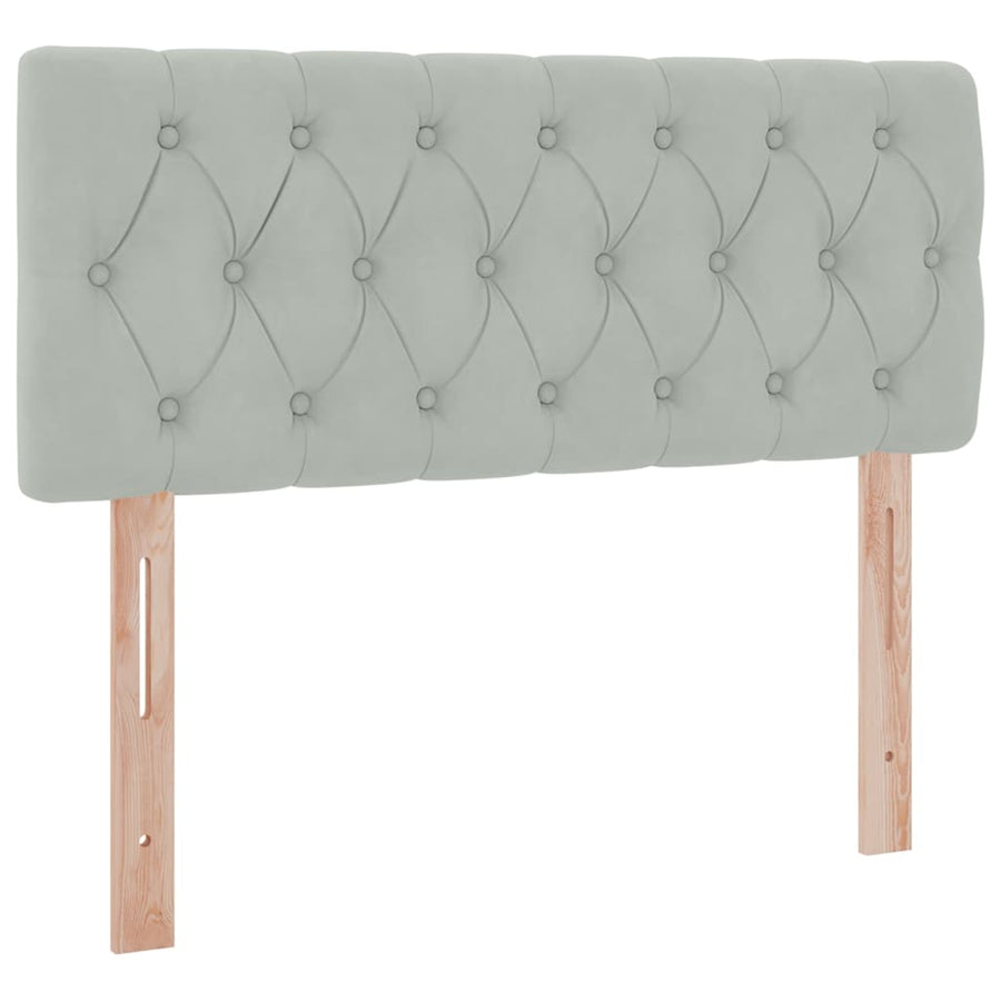 Bed met LED -striplichten Lichtgrijs 120 x 200 cm Fluweel