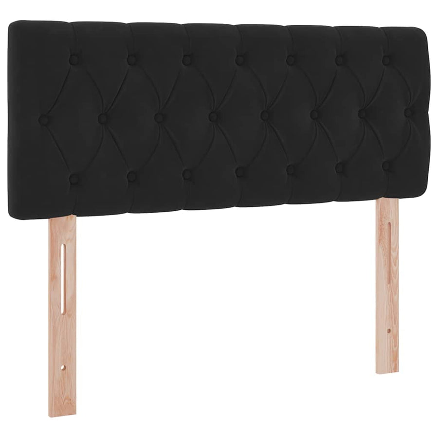 Bed met LED -striplichten met opslag Zwart 120 x 200 cm Fluweel