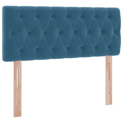 Bed met LED -striplichten Donkerblauw 120 x 200 cm Fluweel