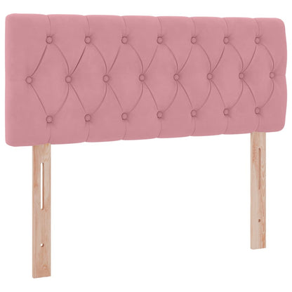 Bed met LED -striplichten met opslag Roze 120 x 200 cm Fluweel
