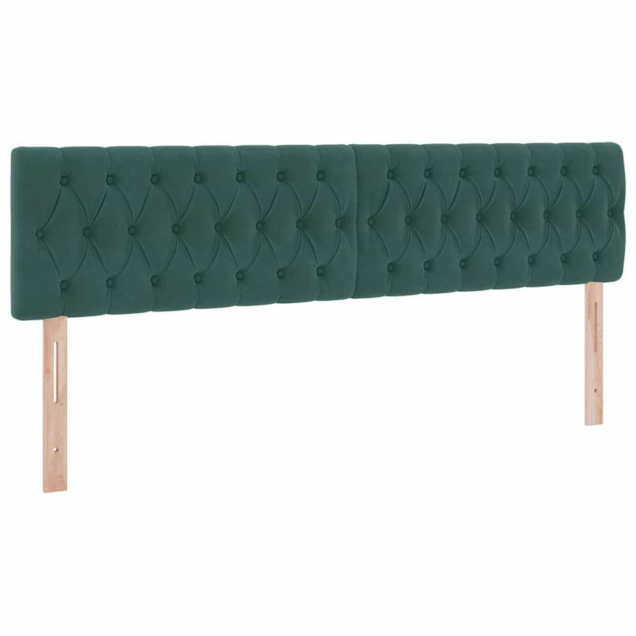 Bed met LED -striplichten Donkergroen 180 x 200 cm Fluweel