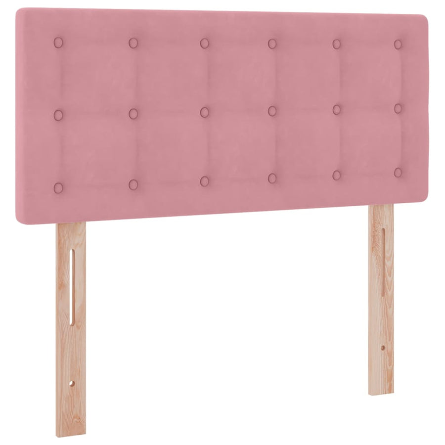 Opbergbed met LED met matras met LED Roze 90 x 200 cm Fluweel