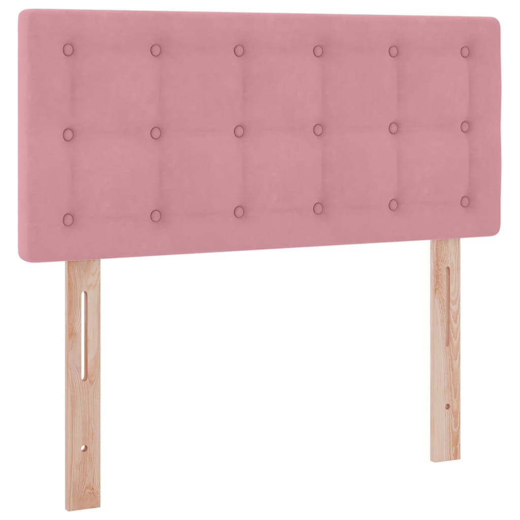 Opbergbed met LED met matras met LED Roze 100 x 200 cm Fluweel