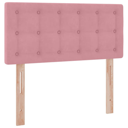 Opbergbed met LED met matras met LED Roze 100 x 200 cm Fluweel