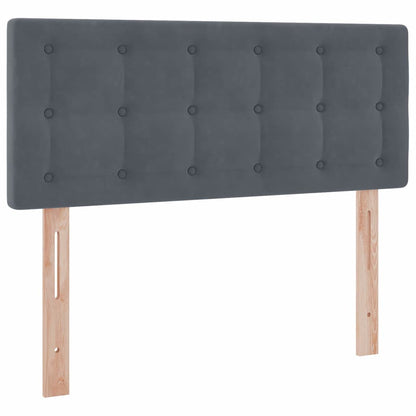 Bed met LED -striplichten Donkergrijs 120 x 200 cm Fluweel
