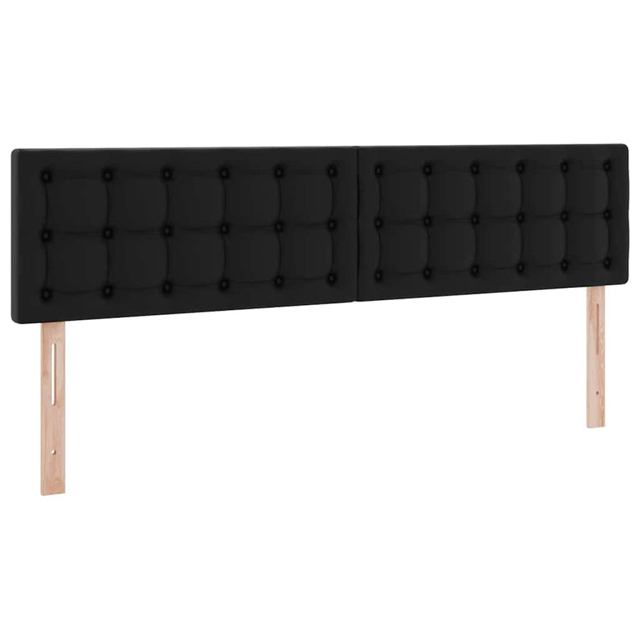 Opbergbed met LED met matras Zwart 180 x 200 cm Nep Leer