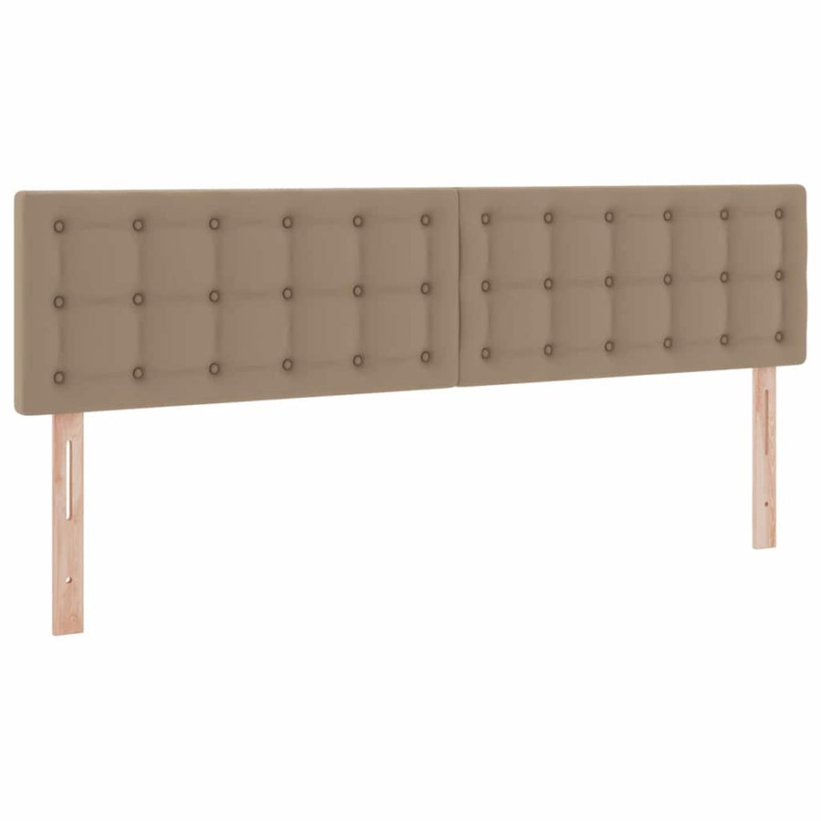 Opbergbed met LED met matras Cappuccino 180 x 200 cm Nep Leer