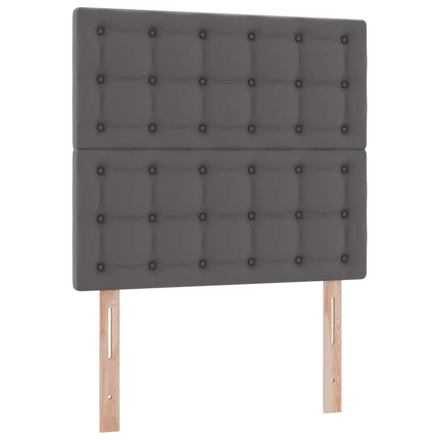 Opslag bed met matras met opslag Grijs 100 x 200 cm Nep Leer