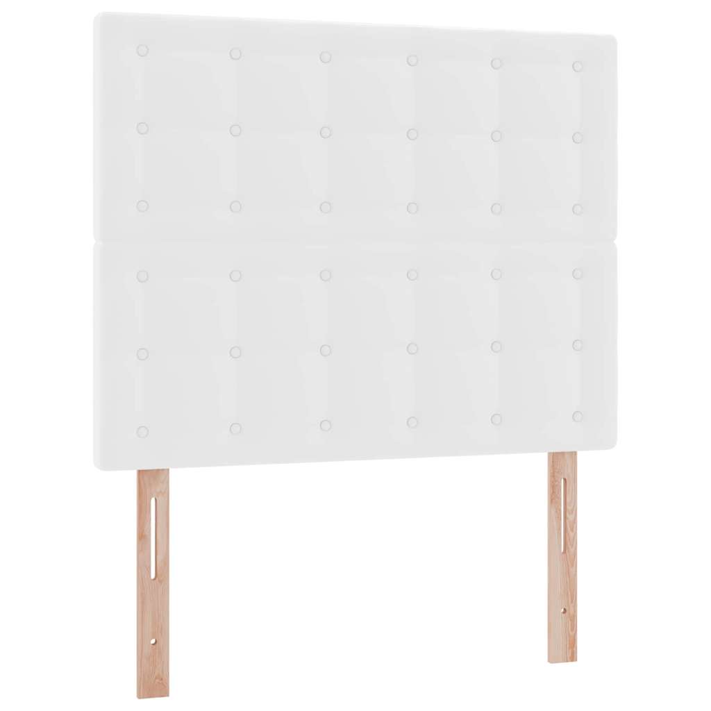 Opslag bed met matras met opslag Puur Wit 120 x 200 cm Nep Leer