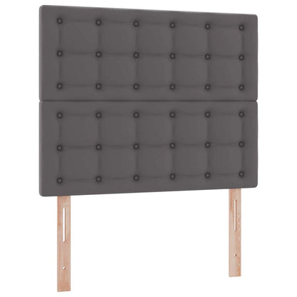 Opslag bed met matras met opslag Grijs 120 x 200 cm Nep Leer