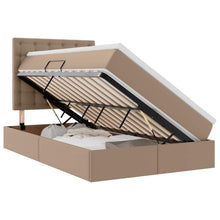Opslag bed met matras Cappuccino 120 x 200 cm Nep Leer