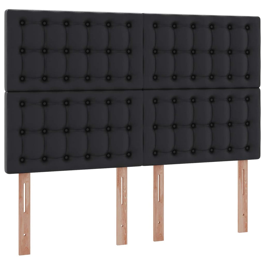 Opslag bed met matras met opslag Zwart 140 x 190 cm Nep Leer