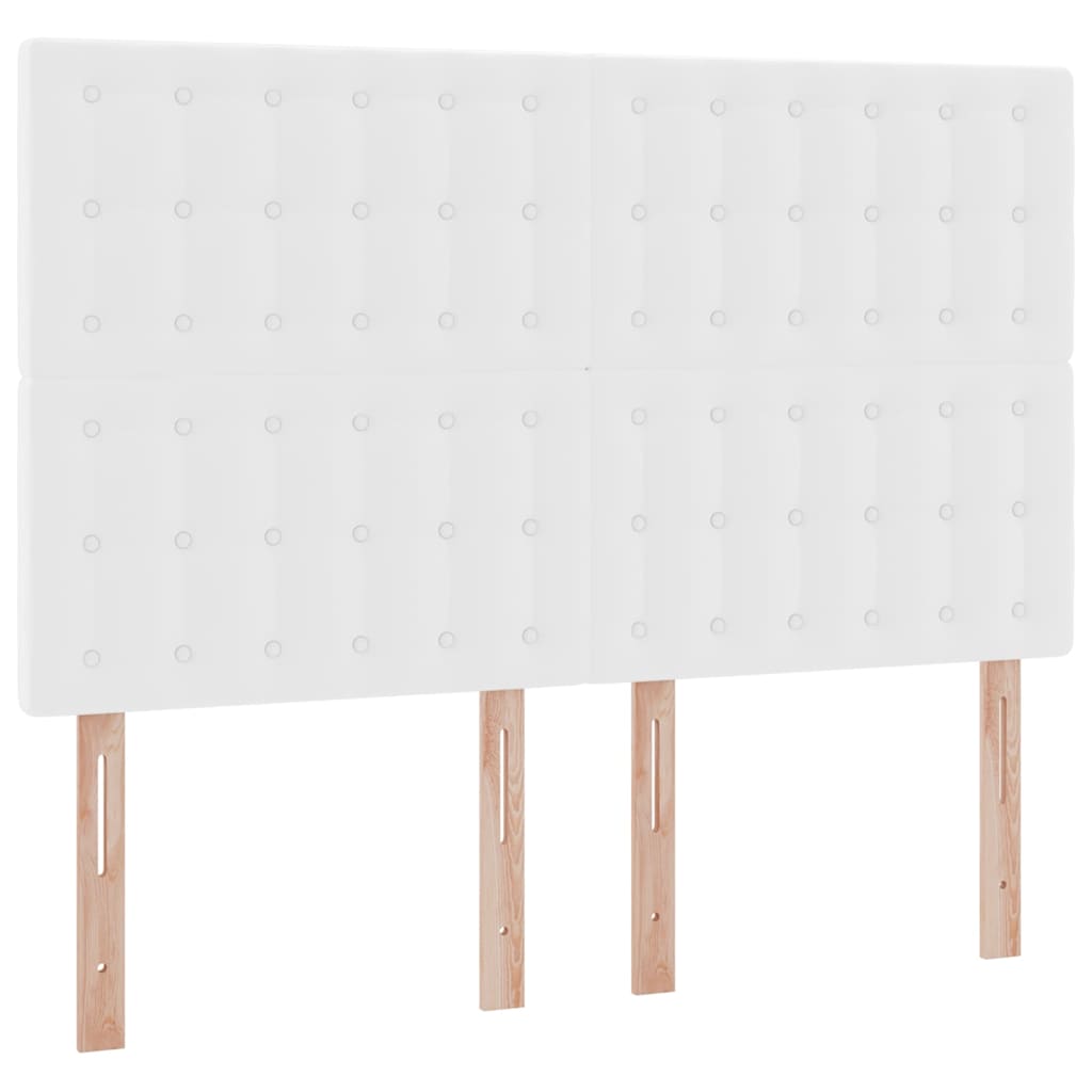 Opslag bed met matras met opslag Puur Wit 140 x 190 cm Nep Leer
