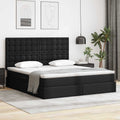 Opslag bed met matras met opslag Zwart 180 x 200 cm Nep Leer