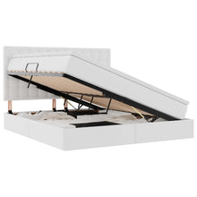 Opslag bed met matras met opslag Puur Wit 180 x 200 cm Nep Leer