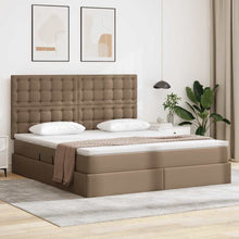 Opslag bed met matras Cappuccino 180 x 200 cm Nep Leer
