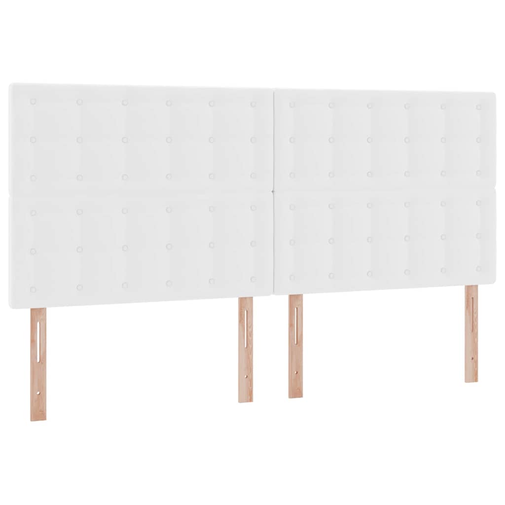Opslag bed met matras met opslag Puur Wit 200 x 200 cm Nep Leer