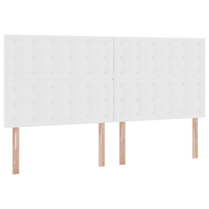 Opslag bed met matras met opslag Puur Wit 200 x 200 cm Nep Leer